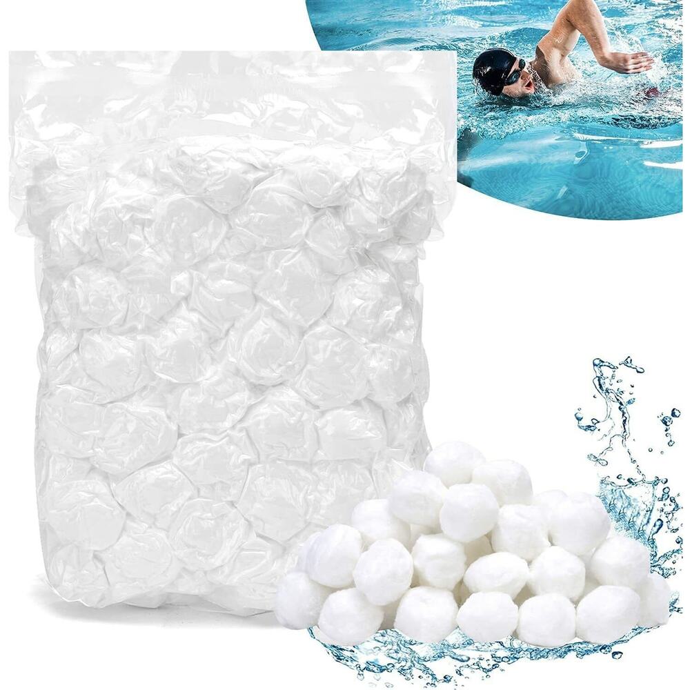 Pool Filter Balls, Eco-Friendly Fiber Filter Media for Swimming 1.5 LBS/700g